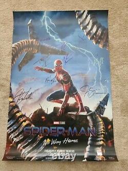 Spider-Man No Way Home 27x40 Cast Signed Movie Poster #45/50 (Tom Holland)