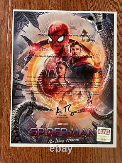 Spider-Man No Way Home Movie Poster CAST SIGNED Premiere Autograph Tom Holland