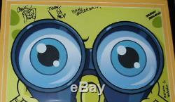 Spongebob Squarepants Cast Signed Framed 21x27 Poster Display with 6 Sketches JSA