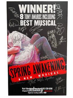 Spring Awakening SIGNED Original Broadway Cast 14x22 Window Card Lea Groff COA