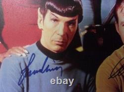 Star Trek Original Cast Signed Autographed 11x17 Color Photo by/4 Guaranteed