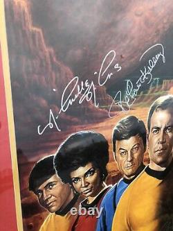 Star Trek Original Crew Whole Cast Signed Lithograph Limited Ed. 174/500 COA