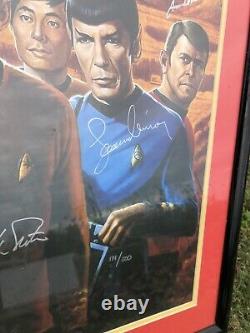 Star Trek Original Crew Whole Cast Signed Lithograph Limited Ed. 174/500 COA