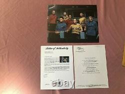 Star Trek Original Series Cast 11x14 Signed Autographed Photo W Letter Psa/dna