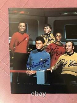 Star Trek Original Series Cast 11x14 Signed Autographed Photo W Letter Psa/dna