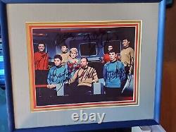 Star Trek Original Series Cast 8 × 10 Signed 8 Cast Framed And Authenticated