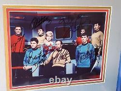 Star Trek Original Series Cast 8 × 10 Signed 8 Cast Framed And Authenticated