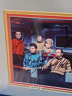 Star Trek Original Series Cast 8 × 10 Signed 8 Cast Framed And Authenticated