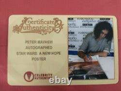Star Wars Cast Signed Movie Poster Celebrity Authentics COA Carrie Fisher H Ford
