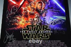 Star Wars Cast Signed Movie Poster STAR WARS EPISODE VII THE FORCE AWAKENS COA