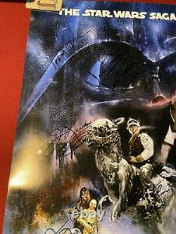 Star Wars Empire Strikes Back Cast Signed 27x40 Poster COA (16 Signatures)