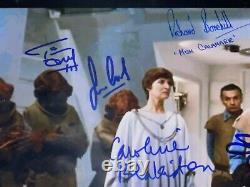 Star Wars ROTJ cast signed ENCAPSULATED 8x10 Photo BAS Beckett LOA x9