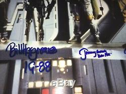 Star Wars Rare Cast Signed Poster Bounty Hunters Dave Prowse Darth Vader JSA COA