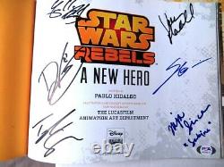 Star Wars Rebels Cast Signed Autographed Book Prinze Jr. Filoni Gray PSA AK09210