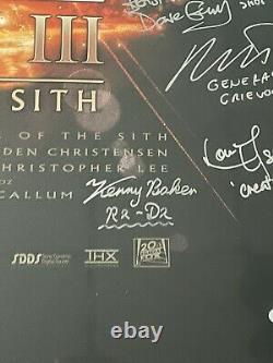Star Wars Revenge of the Sith cast signed 27x40 Original DS poster BAS LOA