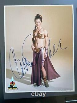 Star Wars original cast 8x10 signed sexy photo Carrie Fisher COA