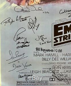 Star Wars signed movie poster esb cast harrison ford carrie fisher mark hamill