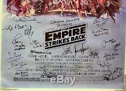 Star Wars signed movie poster esb cast harrison ford carrie fisher mark hamill