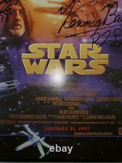 Star wars cast signed picture RARE 20.5x 16