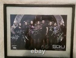 Stargate Universe Poster, Cast Signed, 8 Autographs, Mgm Studio Coa, Sgu, Sg-u