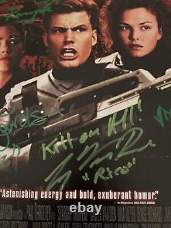 Starship Troopers Cast Signed Movie Poster Autographed by Cast JSA Authentic