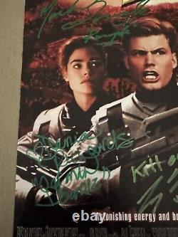 Starship Troopers Cast Signed Movie Poster Autographed by Cast JSA Authentic