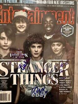 Stranger Things Cast Signed Entertainment Weekly Magazine Beckett Slabbed & Cert