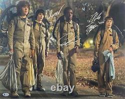 Stranger Things Signed Cast 16x20 Photo Caleb Finn And Noah Jsa Coa