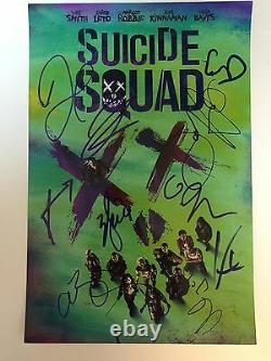 Suicide Squad 11 signatures Cast Autograph Signed 12 x 8 JSA Full Letter