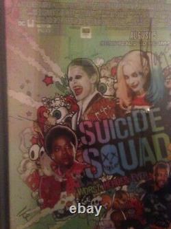 Suicide Squad Cast Signed Movie Poster-Margot Robbie-Signed by 12