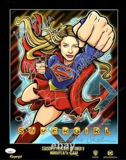 Supergirl Cast Signed 12X15 Poster 9 Autos Benoist McGrath Jordan JSA XX29884