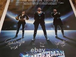 Superman II Cast Signed 1-Sheet Movie Poster Terence Stamp Sarah Douglas Jack +