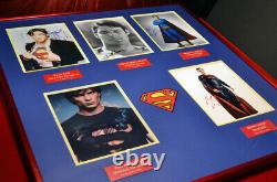 Superman Signed AUTOGRAPHS Christoper Reeve, Cavill, Welling, Cain, Routh + CAPE