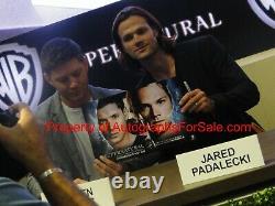 Supernatural cast signed 2012 SDCC poster Jensen Ackles Jared Padalecki FRAMED