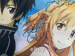 Sword Art Online Dub Cast Signed Wallscroll Cherami Leigh Erica Mendez Asuna