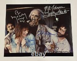 TEXAS CHAINSAW MASSACRE Part 2 Signed Cast Photo LEATHERFACE Tobe Hooper