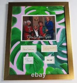 THE GOLDEN GIRLS Cast Signed Autograph Auto 18x22 Framed Display by 4 JSA