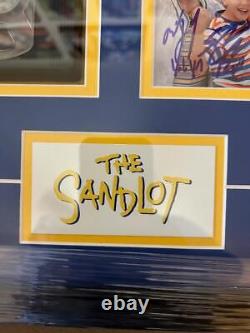 THE SANDLOT MOVIE CAST x8 VHS SIGNED 16x17 FRAME BASEBALL RARE SIGNED JSA COA