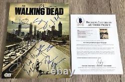 THE WALKING DEAD CAST SIGNED 11x14 PHOTO ANDREW LINCOLN +13 & BECKETT BAS LOA