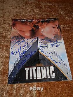 TITANIC Cast Signed Souvenir Program with COA Cameron Bates Paxton Amis Stuart