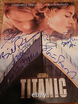 TITANIC Cast Signed Souvenir Program with COA Cameron Bates Paxton Amis Stuart