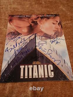 TITANIC Cast Signed Souvenir Program with COA Cameron Bates Paxton Amis Stuart