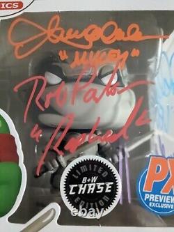 TMNT Original 4 LEONARDO FUNKO POP CHASE 4X Cast Signed Autographed JSA COA RARE