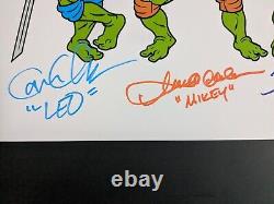 TMNT Original 4 Teenage Mutant Ninja Turtles Cast Signed 11x17 Photo JSA COA B