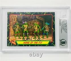 TMNT Teenage Mutant Ninja Turtles (all 4) cast signed Topps card BAS BGS COA