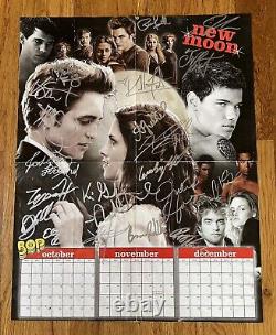 TWILIGHT SAGA cast signed Movie Poster. Kristen Stewart & Robert Pattinson