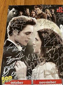 TWILIGHT SAGA cast signed Movie Poster. Kristen Stewart & Robert Pattinson