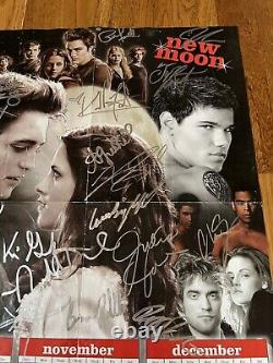 TWILIGHT SAGA cast signed Movie Poster. Kristen Stewart & Robert Pattinson