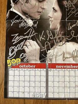 TWILIGHT SAGA cast signed Movie Poster. Kristen Stewart & Robert Pattinson