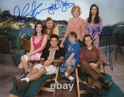TWO AND A HALF MEN CAST X4 SIGNED AUTOGRAPH 11x14 PHOTO CHARLIE SHEEN, CRYER +2